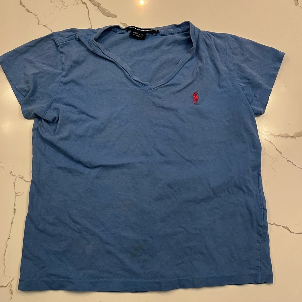 Polo Ralph Lauren Women's V-Neck Pony T-Shirt Size S